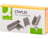 Grapas q-connect nº 22/6 -24/6 galvanizadas-  caja de 1000