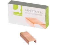 Q-CONNECT agrafes 24/6, cuivrées, boîte de 1.000 agrafes