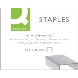 Q-CONNECT agrafes n°10, galvanisé, boîte de 1000 pièces