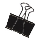 Q-CONNECT pince foldback, noir, 19 mm, boîte de 10 pièces