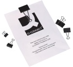 Q-CONNECT pince foldback, noir, 19 mm, boîte de 10 pièces