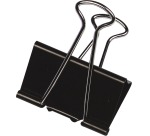 Q-CONNECT pince foldback, noir, 19 mm, boîte de 10 pièces