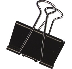 Q-CONNECT pince foldback, noir, 19 mm, boîte de 10 pièces