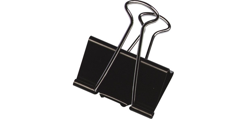 Q-CONNECT Foldback-Klammern, schwarz, 19 mm, Schachtel mit 10 Stück