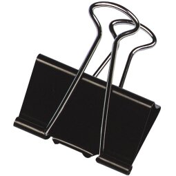 Q-CONNECT pince foldback, noir, 32 mm, boîte de 10 pièces