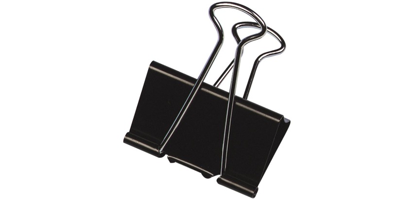 Q-CONNECT Foldback-Klammer, schwarz, 42 mm, Schachtel mit 10 Stück