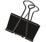 Q-CONNECT foldback clip, black, 51 mm, box of 10 pieces