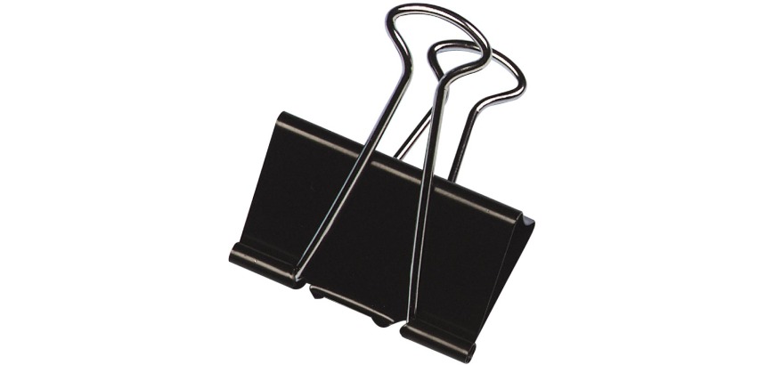 Q-CONNECT foldback clip, black, 51 mm, box of 10 pieces