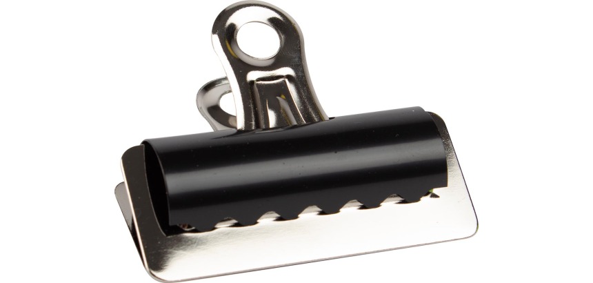 Q-CONNECT bulldog clip, black, 70 mm, box of 10 pieces