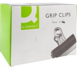 Q-CONNECT bulldog clip, black, 75 mm, box of 10 pieces
