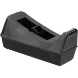 En_portarrollo sobremesa q-connect plastico para cinta de 33 mt color negro