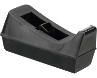 En_portarrollo sobremesa q-connect plastico para cinta de 33 mt color negro