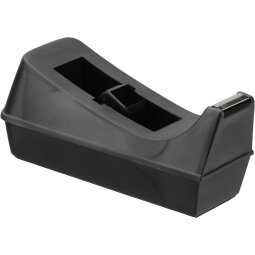 DE_Portarrollo sobremesa q-connect plastico para cinta de 33 mt color negro