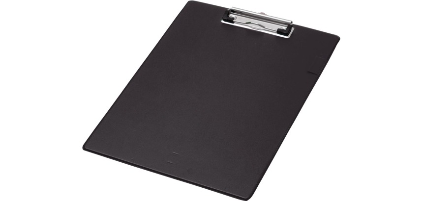 Q-CONNECT klemplaat, PP, ft A4, zwart