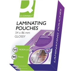 Q-CONNECT pochettes de plastification 2x 125 microns 54x86mm 100 pièces