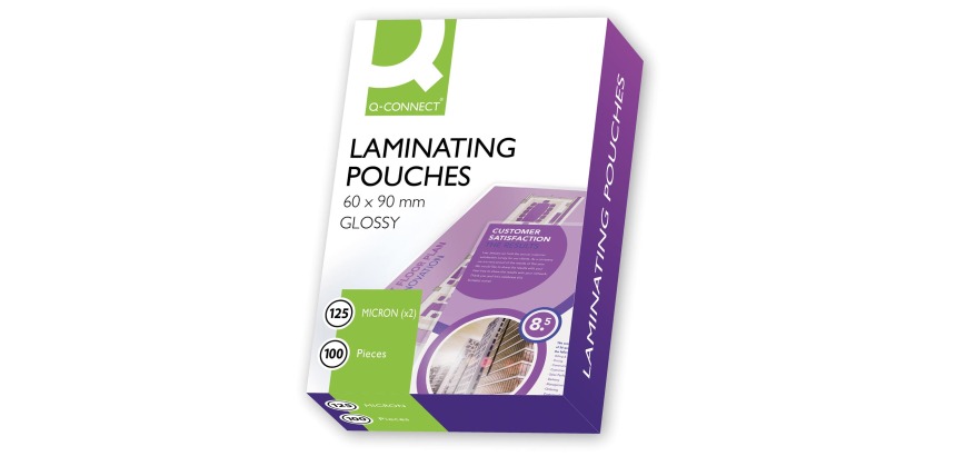 Q-CONNECT lamineeretui 2x 125 micron 60x90mm 100 stuks