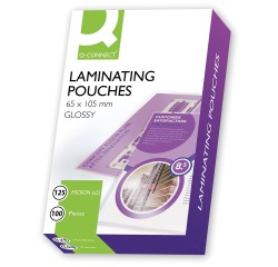 Q-CONNECT pochettes de plastification 2x 125 microns 65x105mm 100 pièces