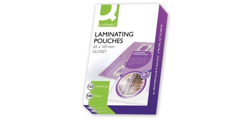 Q-CONNECT pochettes de plastification 2x 125 microns 65x105mm 100 pièces