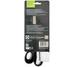 Q-CONNECT Scheren, 21 cm, gerade, runde Spitzen, Edelstahl, schwarz, Blisterpackung mit 1 Stück