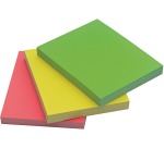 Q-CONNECT Quick Notes, ft 38 x 51 mm, 50 vel, etui van 3 blokken in neonkleuren