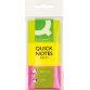 Q-CONNECT Quick Notes, ft 38 x 51 mm, 50 vel, etui van 3 blokken in neonkleuren