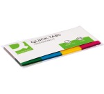 Q-CONNECT Quick Tabs, ft 25 x 45 mm, 4 x 40 onglets, couleurs assorties
