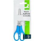 Q-CONNECT scissors, 13 cm, right-handed and left-handed, round tips, stainless steel, assorted colors, blister pack of 1 piece