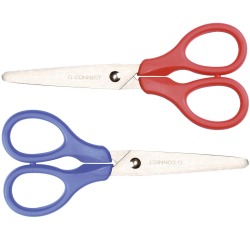 Q-CONNECT ciseaux, 13 cm, anneaux symétriques, sous blister