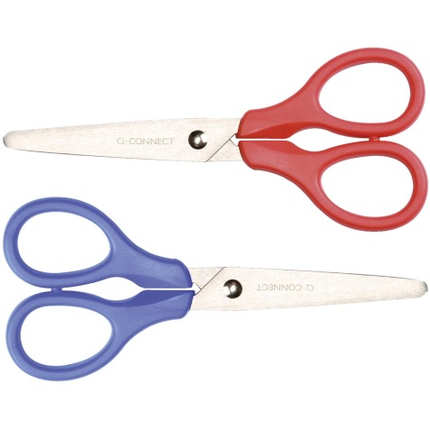 Q-CONNECT ciseaux, 13 cm, anneaux symétriques, sous blister