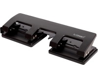 Q-CONNECT 4-gaatsperforator, tot 25 blad, zwart