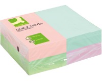 Q-CONNECT Quick Notes, Größe 76 x 127 mm, 100 Blatt, Packung mit 12 Blöcken in Pastellfarben