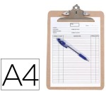 Q-CONNECT klemplaat, hardboard karton, ft A4, staand, bruin