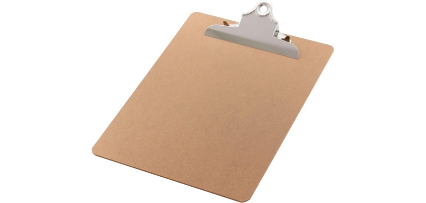 Q-CONNECT clipboard, rigid cardboard, A4 size, portrait, brown