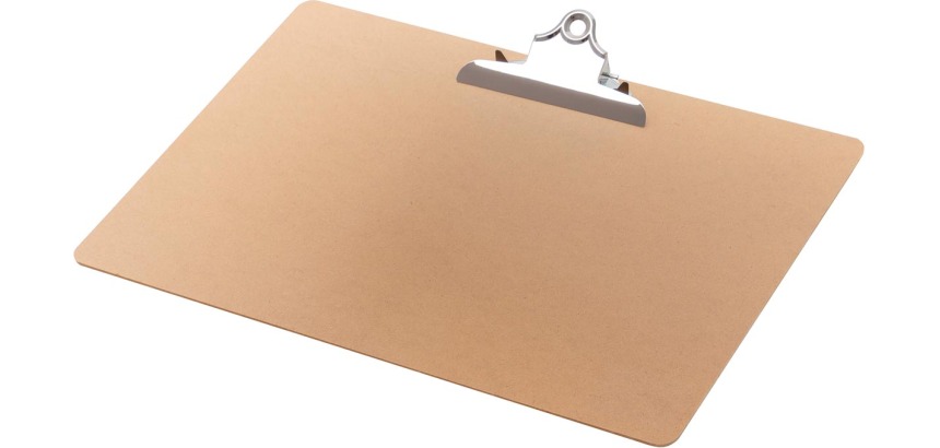 Q-CONNECT plaque à pince, en carton rigide, ft A3, paysage, brun