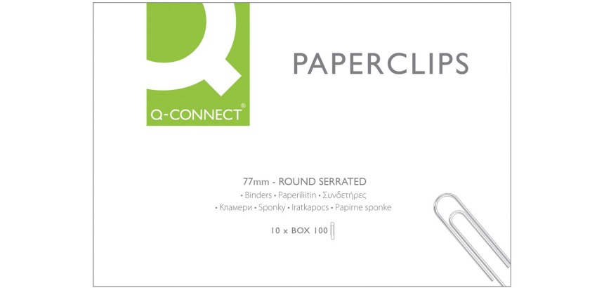 Q-CONNECT attache-tout, 77 mm, boîte de 100 pièces