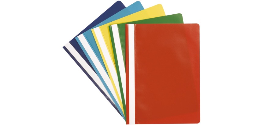 Q-CONNECT snelhechtmap, A4, geassorteerde kleuren, A4, pak van 5 stuks