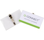Q-CONNECT badge avec pince crocodile 75 x 40 mm, boîte de 25 pièces