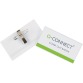Q-Connect badge avec clip combiné 75 x 40 mm, boîte de 50 pièces