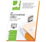Q-CONNECT labels, white, rounded corners, 99.1 x 33.9 mm, 100 sheets, 16 labels per sheet