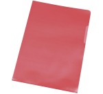 Q-CONNECT corner pocket, red, 120 microns, pack of 10 pieces