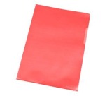 Q-CONNECT corner pocket, red, 120 microns, pack of 10 pieces
