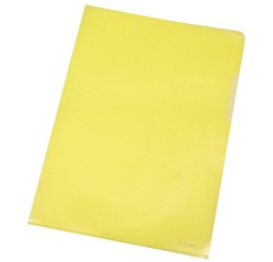 EN_Carpeta dossier uñero plastico q-connect din a4 120 micras amarilla -bolsa de 10 unidades