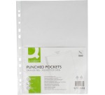 Q-CONNECT pochette perforée A4 perforation 8 trous grainé 50 microns paquet de 10 pièces