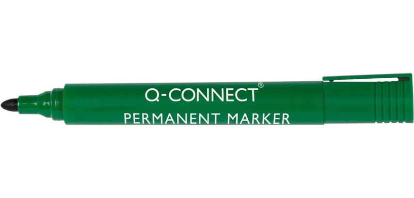 Q-CONNECT permanent marker, 2-3 mm, round tip, green