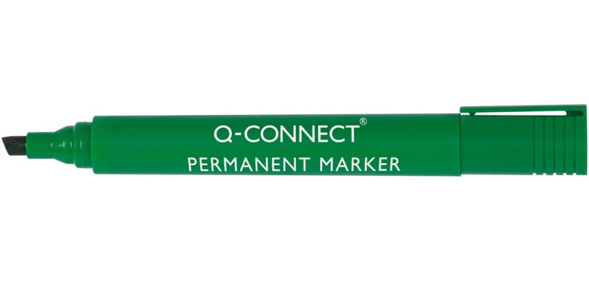 Q-CONNECT permanent marker, 2-5 mm, chisel tip, green