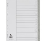 Q-CONNECT intercalaires, A4, PP, 11 trous, jeu de A-Z, 24 onglets, gris