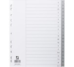 Q-CONNECT intercalaires, A4, PP, 11 trous, jeu de A-Z, 20 onglets, gris