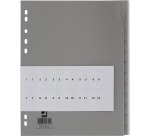 Q-CONNECT intercalaires, A4, PP, 11 trous, 12 onglets, gris