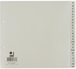 Q-CONNECT dividers, 21 x 23 cm, PP, 2 holes, A-Z set, gray