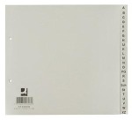 Q-CONNECT dividers, 21 x 23 cm, PP, 2 holes, A-Z set, gray